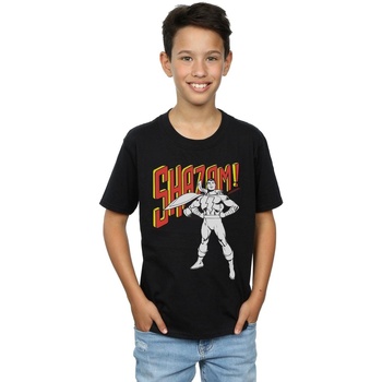 Vêtements Garçon T-shirts manches courtes Dc Comics Shazam Mono Action Pose Noir