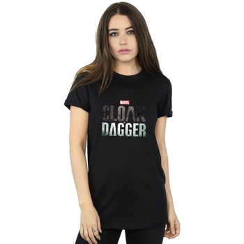Vêtements Femme T-shirts manches longues Marvel Cloak And Dagger Logo Noir