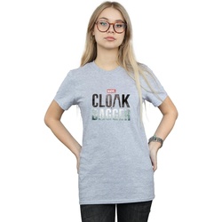 Vêtements Femme T-shirts manches longues Marvel Cloak And Dagger Logo Gris
