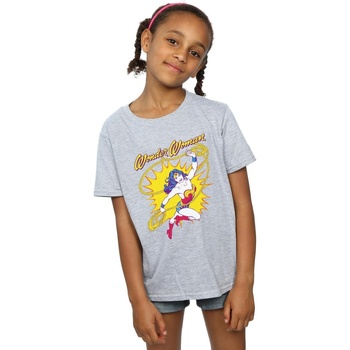 Vêtements Fille T-shirts manches longues Dc Comics Wonder Woman Leap Gris