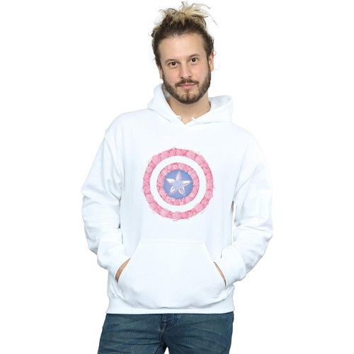 Vêtements Homme Sweats Marvel Captain America Flowers Shield Blanc