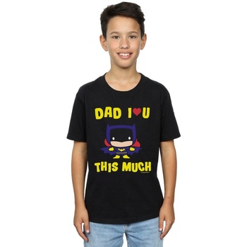 Vêtements Garçon T-shirts manches courtes Dc Comics Batman Dad I Love You This Much Noir