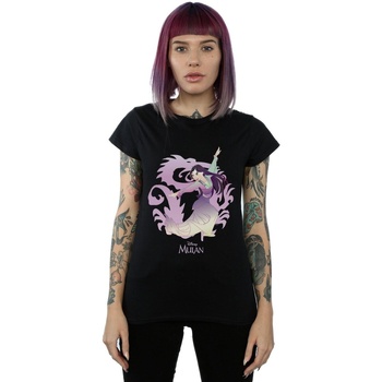 Vêtements Femme T-shirts manches longues Disney Mulan Dragon Fight Noir