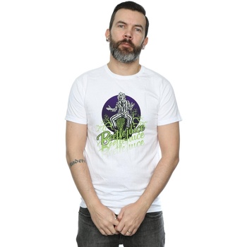 Vêtements Homme T-shirts manches longues Beetlejuice Faded Pose Blanc