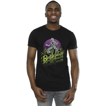 Vêtements Homme T-shirts manches longues Beetlejuice Purple Circle Noir