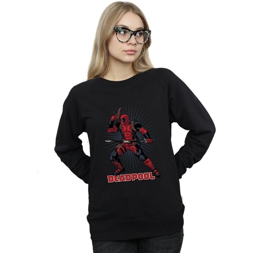 Vêtements Femme Sweats Marvel Deadpool Gun Sword Burst Noir