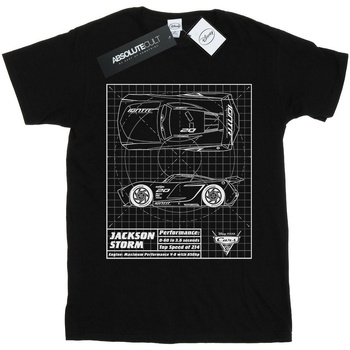 Vêtements Femme T-shirts manches longues Disney Cars Jackson Storm Blueprint Noir