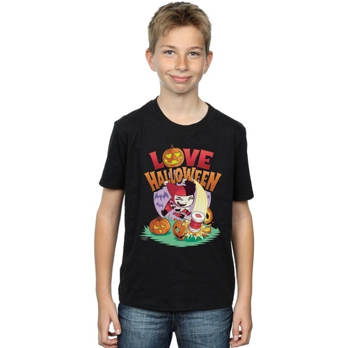 Vêtements Garçon T-shirts manches courtes Dc Comics Super Friends Harley Quinn Love Halloween Noir