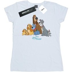 Vêtements Femme T-shirts manches longues Disney Lady And The Tramp Classic Group Blanc