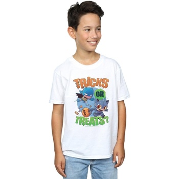 Vêtements Garçon T-shirts manches courtes Dc Comics Sacs à dos Blanc