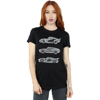 Vêtements Femme T-shirts manches longues Disney Cars Text Racers Noir