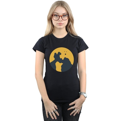 Vêtements Femme T-shirts manches longues Disney Lady And The Tramp Moonlight Kiss Noir