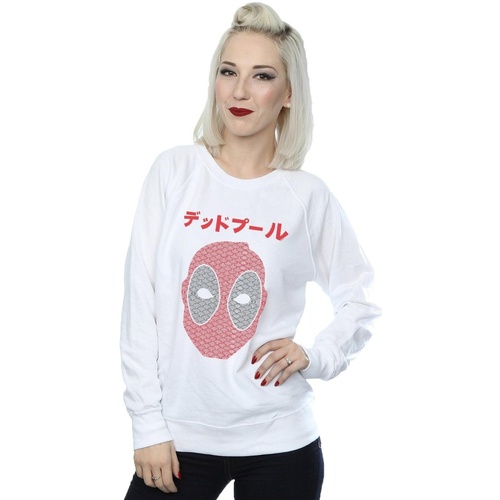 Vêtements Femme Sweats Marvel Deadpool Japanese Seigaiha Head Blanc