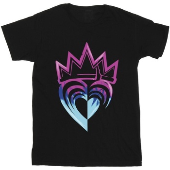 Vêtements Garçon T-shirts manches courtes Disney Descendants Pink Crown Noir