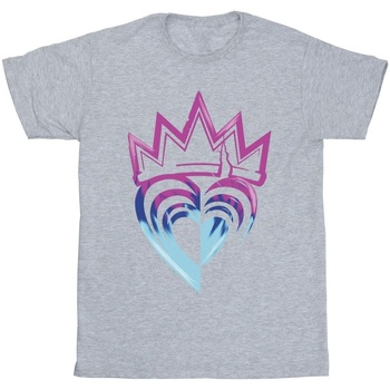 Vêtements Garçon T-shirts manches courtes Disney Descendants Pink Crown Gris