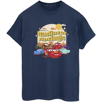 Vêtements Femme T-shirts manches longues Disney Cars Radiator Springs Group Bleu