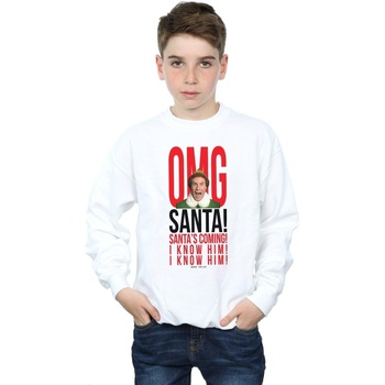 Vêtements Garçon Sweats Elf OMG Santa I Know Him Blanc