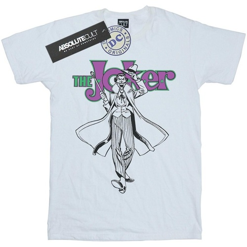 Vêtements Fille T-shirts manches longues Dc Comics Joker Pose Blanc