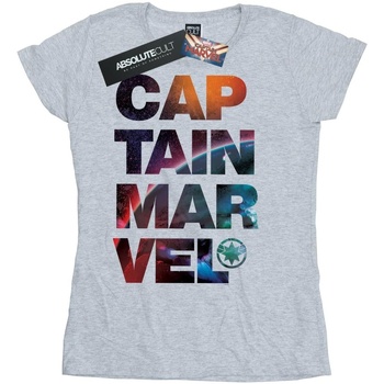Vêtements Femme T-shirts manches longues Marvel Captain  Space Text Gris