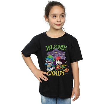 Vêtements Fille T-shirts manches longues Dc Comics Super Friends Blame It On The Candy Noir