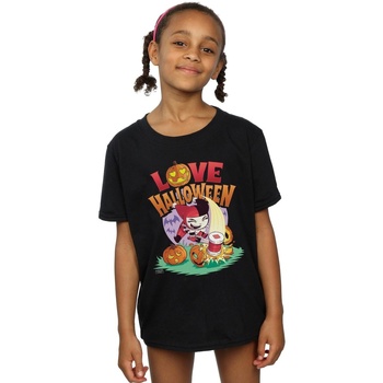 Vêtements Fille T-shirts manches longues Dc Comics Super Friends Harley Quinn Love Halloween Noir