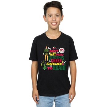 Vêtements Garçon T-shirts manches courtes Elf Christmas Cheer Noir