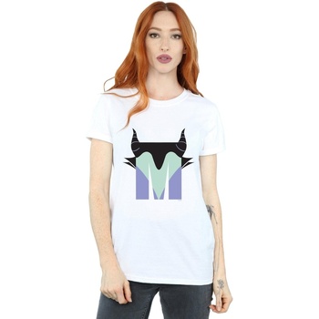 Vêtements Femme T-shirts manches longues Disney Alphabet M Is For Maleficent Blanc