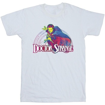 Vêtements Fille T-shirts manches longues Marvel Doctor Strange Pyschedelic Blanc