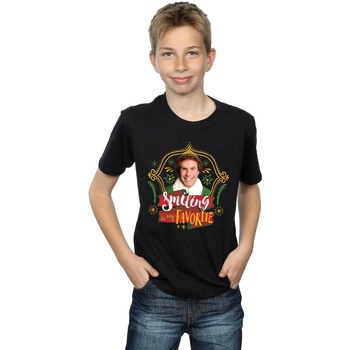 Vêtements Garçon T-shirts manches courtes Elf Buddy Smiling Noir