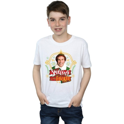 Vêtements Garçon T-shirts manches courtes Elf Buddy Smiling Blanc