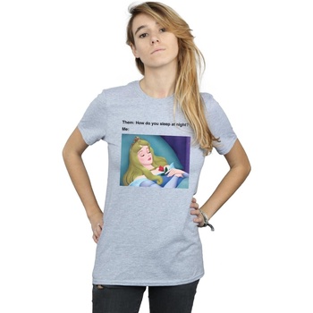 Vêtements Femme T-shirts manches longues Disney Sleeping Beauty Meme Gris