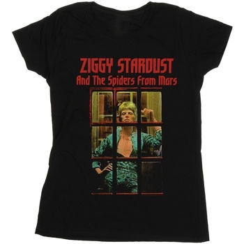 Vêtements Femme T-shirts manches longues David Bowie Ziggy Stardust Spider Noir