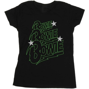 Vêtements Femme T-shirts manches longues David Bowie Multiple Neon Logo Noir