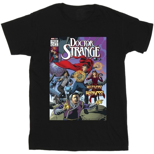 Vêtements Fille T-shirts manches longues Marvel Doctor Strange Comic Circles Noir