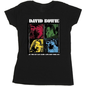 Vêtements Femme T-shirts manches longues David Bowie At The Kit Kat Club Pop Art Noir