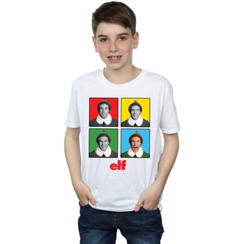 Vêtements Garçon T-shirts manches courtes Elf Four Faces Blanc