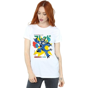 Vêtements Femme T-shirts manches longues Disney Big Hero 6 Fred Ultimate Kaiju Blanc