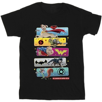 Vêtements Fille T-shirts manches longues Dc Comics DC League Of Super-Pets Character Pose Noir