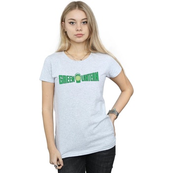 Vêtements Femme T-shirts manches longues Dc Comics Green Lantern Text Logo Gris