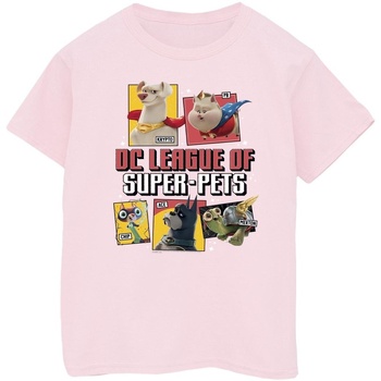 Vêtements Fille T-shirts manches longues Dc Comics DC League Of Super-Pets Profile Rouge