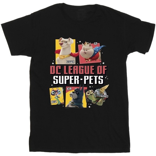 Vêtements Fille T-shirts manches longues Dc Comics DC League Of Super-Pets Profile Noir