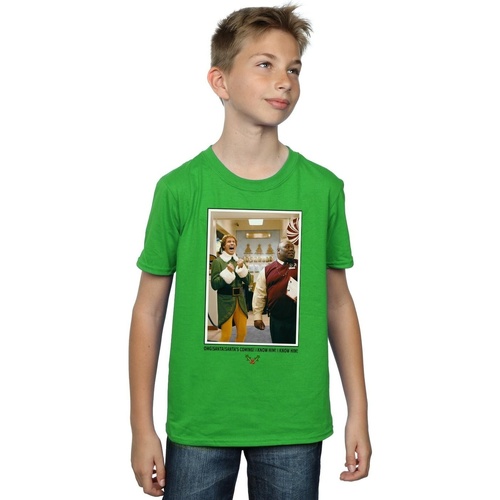 Vêtements Garçon T-shirts manches courtes Elf OMG Santa Photo Vert