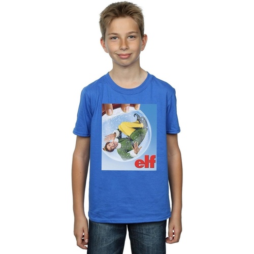 Vêtements Garçon T-shirts manches courtes Elf Snow Globe Poster Bleu