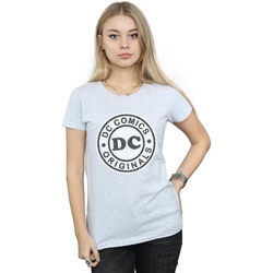 Vêtements Femme T-shirts manches longues Dc Comics DC Originals Crackle Logo Gris