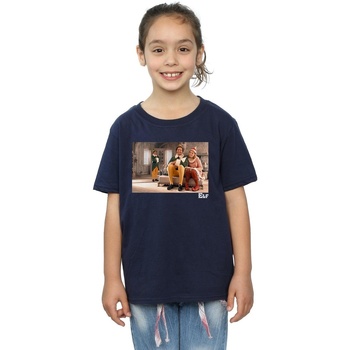 Vêtements Fille T-shirts manches longues Elf Family Bleu