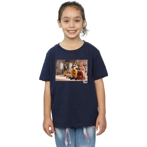 Vêtements Fille T-shirts manches longues Elf Family Bleu