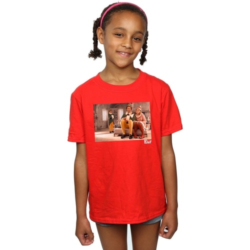 Vêtements Fille T-shirts manches longues Elf Family Rouge