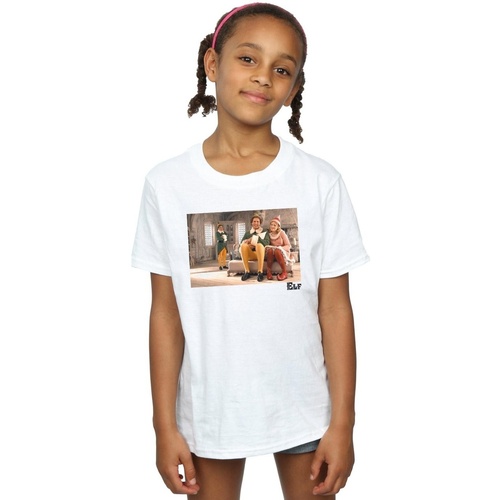 Vêtements Fille T-shirts manches longues Elf Family Blanc