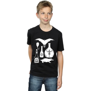 Vêtements Garçon T-shirts manches courtes Fantastic Beasts Plain Icons Noir
