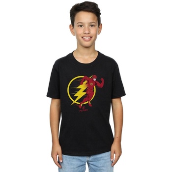 Vêtements Garçon T-shirts manches courtes Dc Comics The Flash Running Emblem Noir